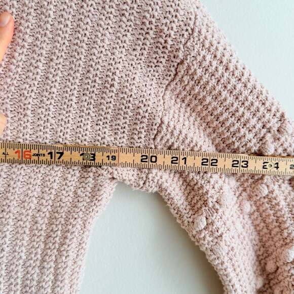Madewell Bobble Pom Balloon Sleeve Knit Pullover Sweater in Pink - Size Small- 1 - Picture 5 of 7